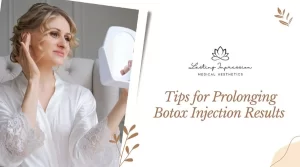 lady holding hand mirror looking at her reflection